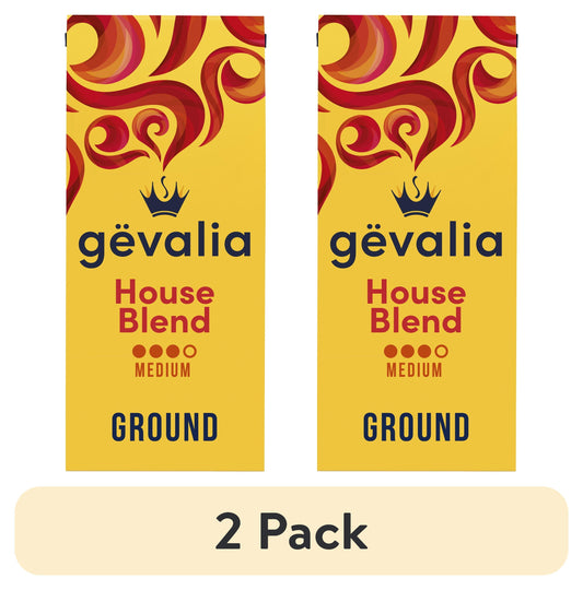 (2 Pack)  House Blend Ground Coffee, Caffeinated, 12 Oz Bag