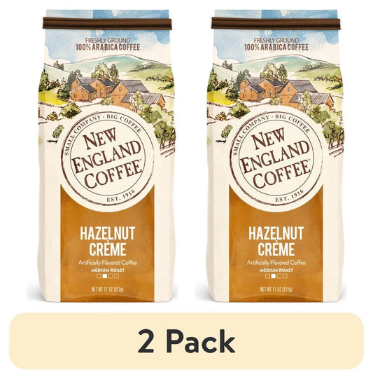 (2 Pack)  Hazelnut Creme Medium Roast Ground Coffee, 22 Oz, Bag