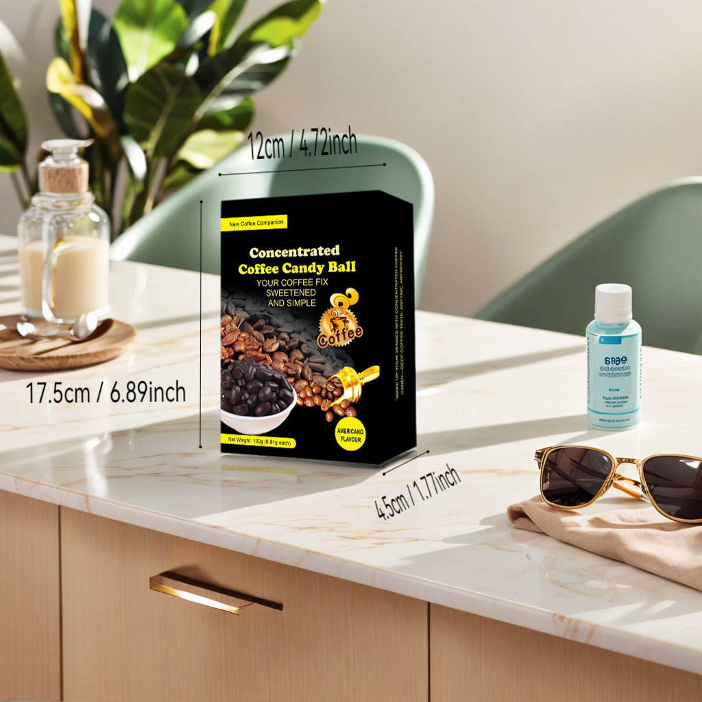 American - Style Concentrated Coffee Candies, Individually Packaged, No Need for Brewing, with a Rich and Mellow Taste. Suitable for People Doing Outdoor Sports, Those at Parties and Drivers.