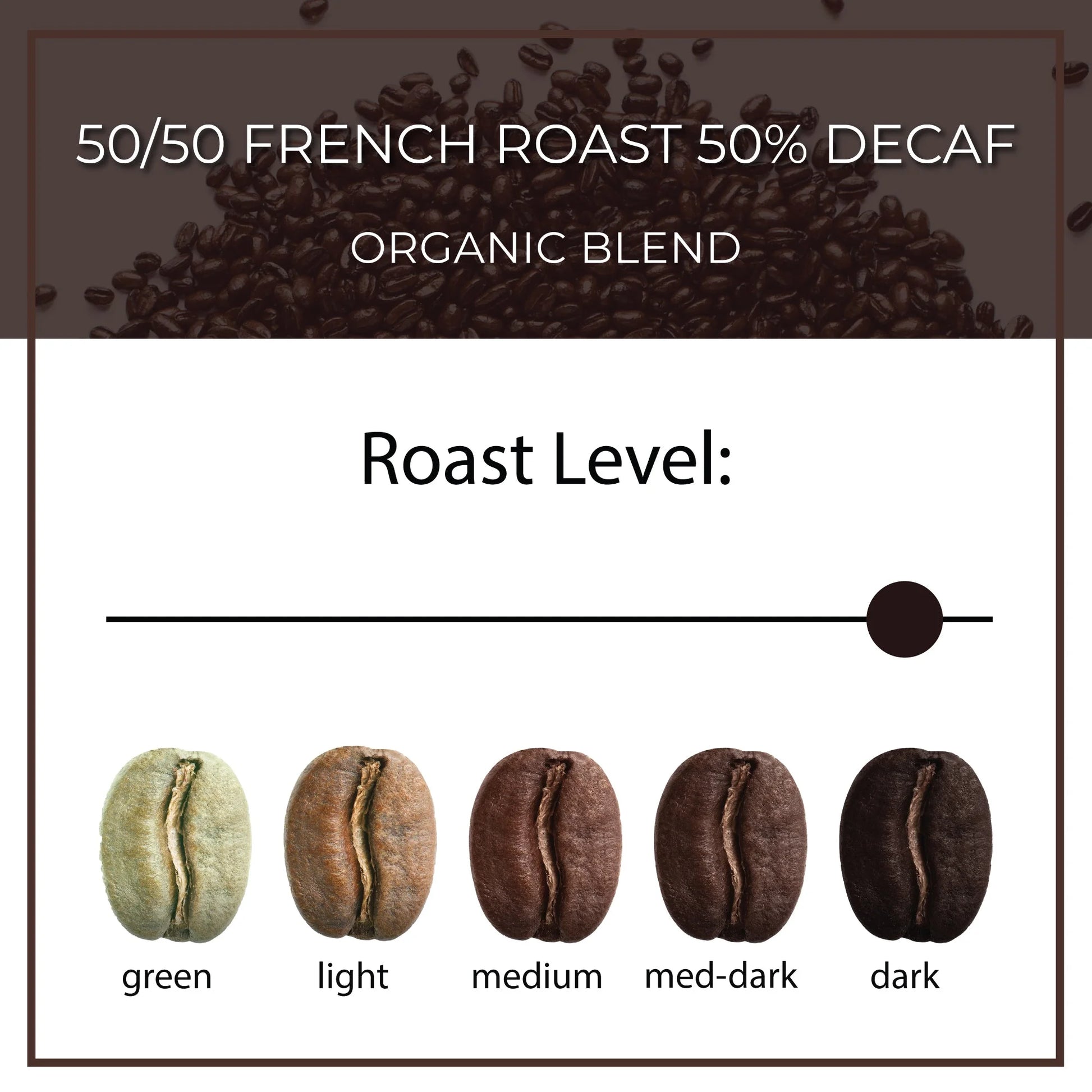 The Bean Coffee Company Organic 50/50 French Roast, 50% Decaf, Dark Roast, Ground, 5-Pound Bag