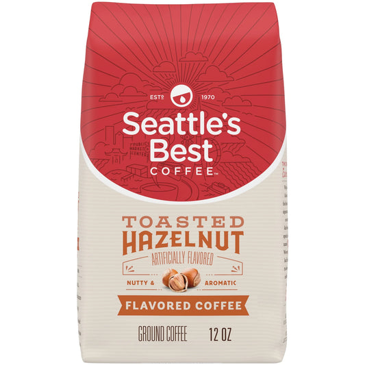 Arabica Beans Toasted Hazelnut, Ground Coffee, 12 Oz