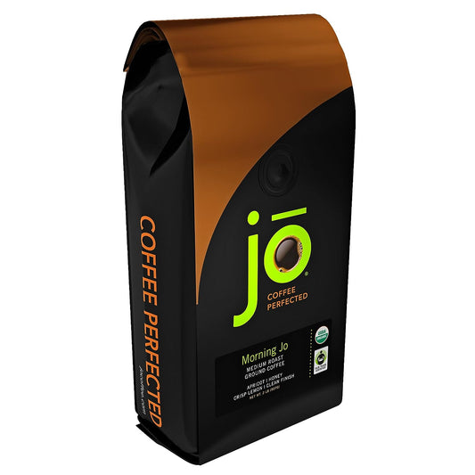 MORNING JO: 2 Lb, Organic Breakfast Blend Ground Coffee, Medium Roast, Fair Trade Certified, USDA Certified Organic, NON-GMO, 100% Arabica Coffee, Gluten Free, Gourmet Coffee from