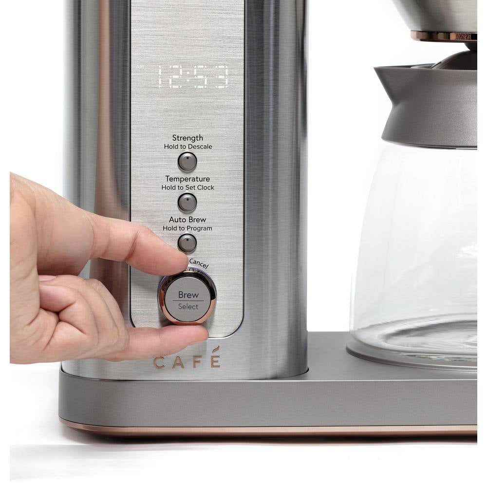 10 Cup Stainless Steel Specialty Drip Coffee Maker with Glass Carafe and Warming Plate, Wi-Fi Connected