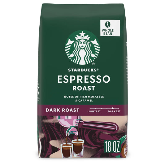 Arabica Beans Espresso Roast, Dark Roast, Whole Bean Coffee, 18 Oz
