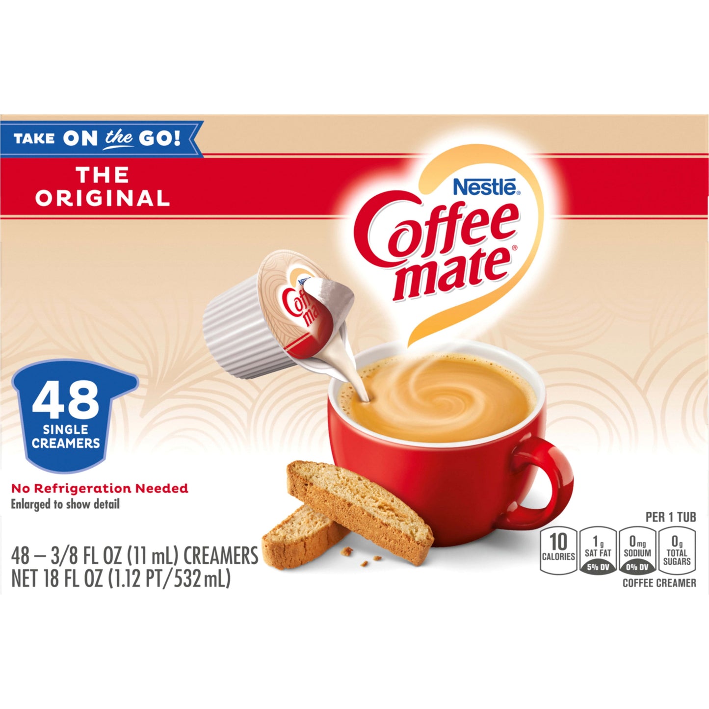 Nestle Coffee Mate, the Original Liquid Coffee Creamer Singles, 9 Fl Oz, 48 Count