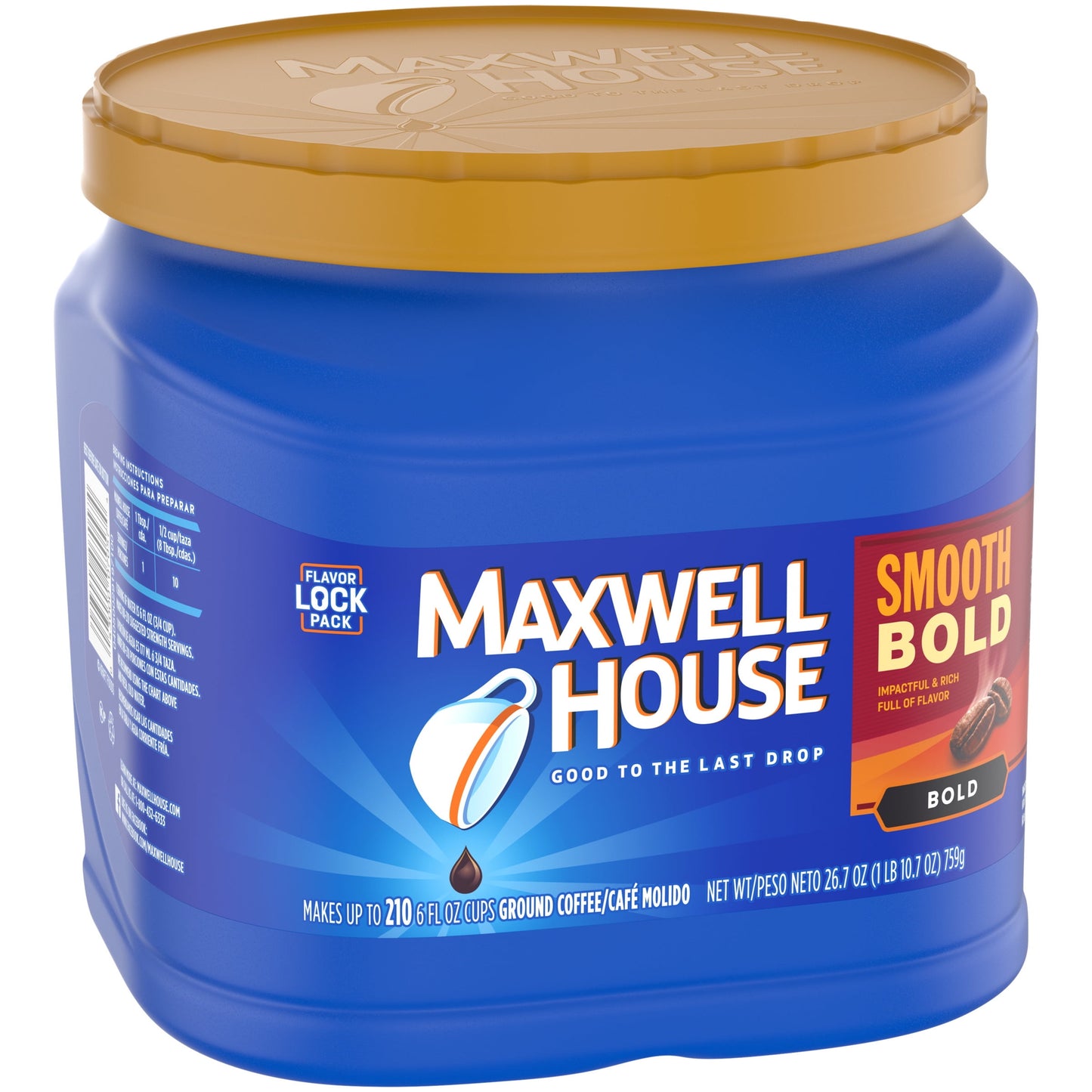 Smooth Bold Ground Coffee, 26.7 Oz. Canister