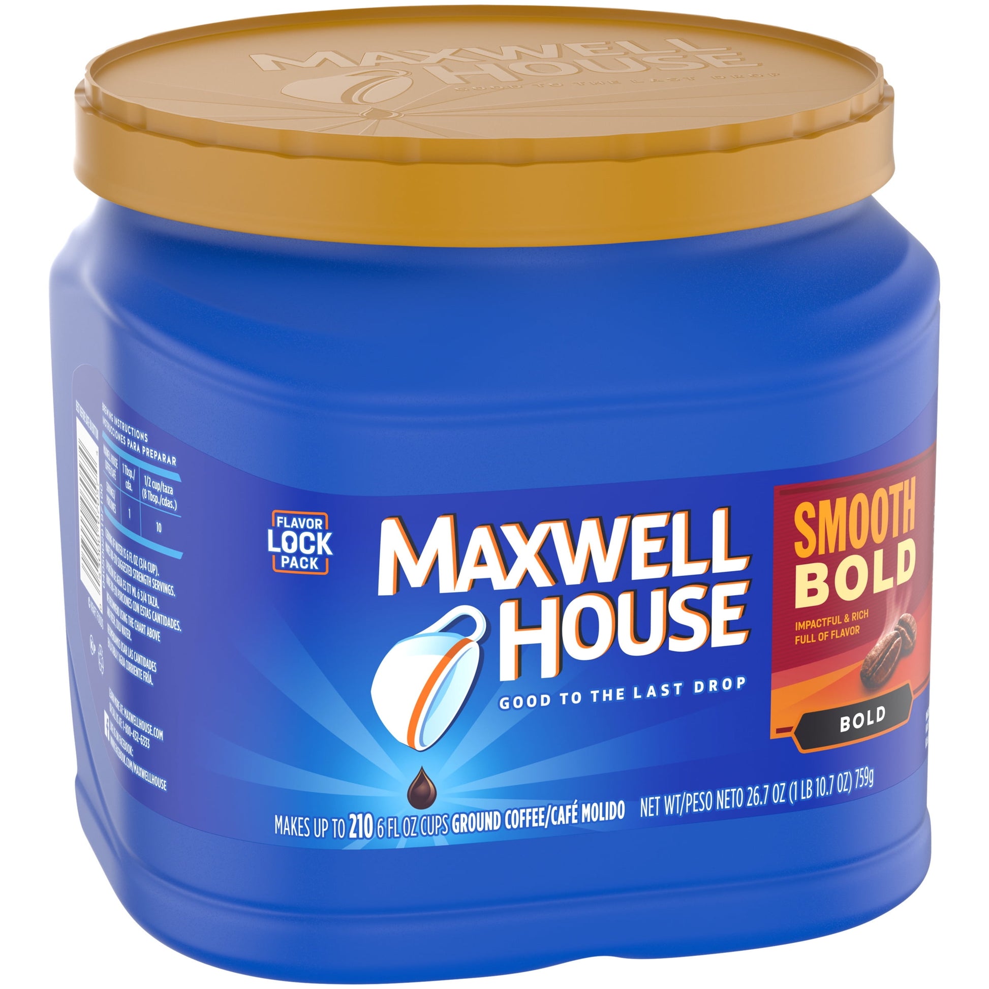 Smooth Bold Ground Coffee, 26.7 Oz. Canister