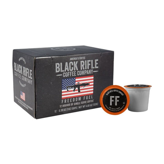 Freedom Fuel (Dark Roast Coffee Pods) Single Serve Pods, Dark and Bold Flavor, Helps Supports Veterans and First Responders, 12 Count