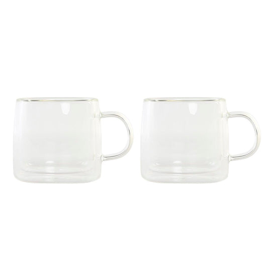 Piece Coffee Cup Set DKD Home Decor Crystal Transparent 260 ml