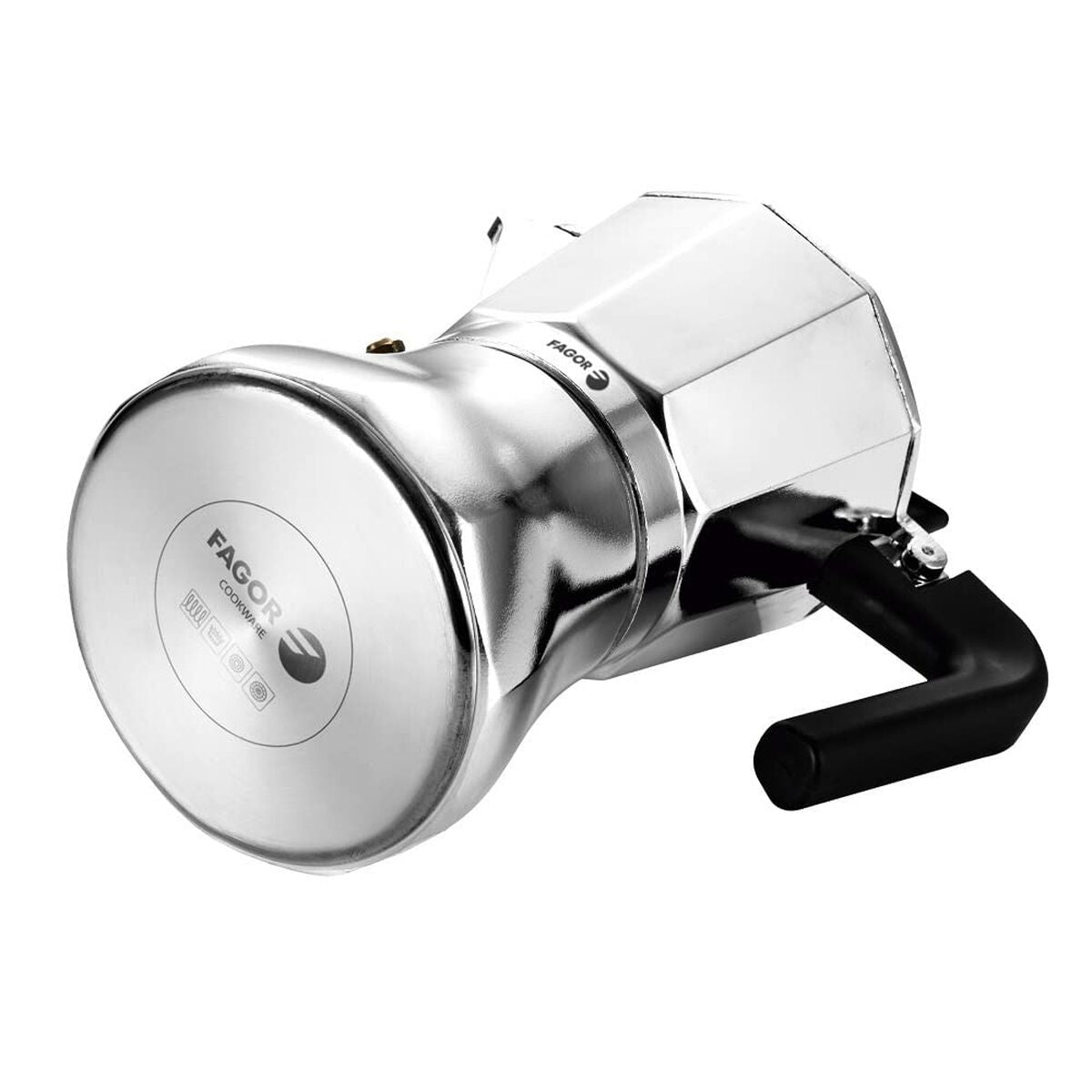 Italian Coffee Pot FAGOR Cupy Aluminium 6 Cups