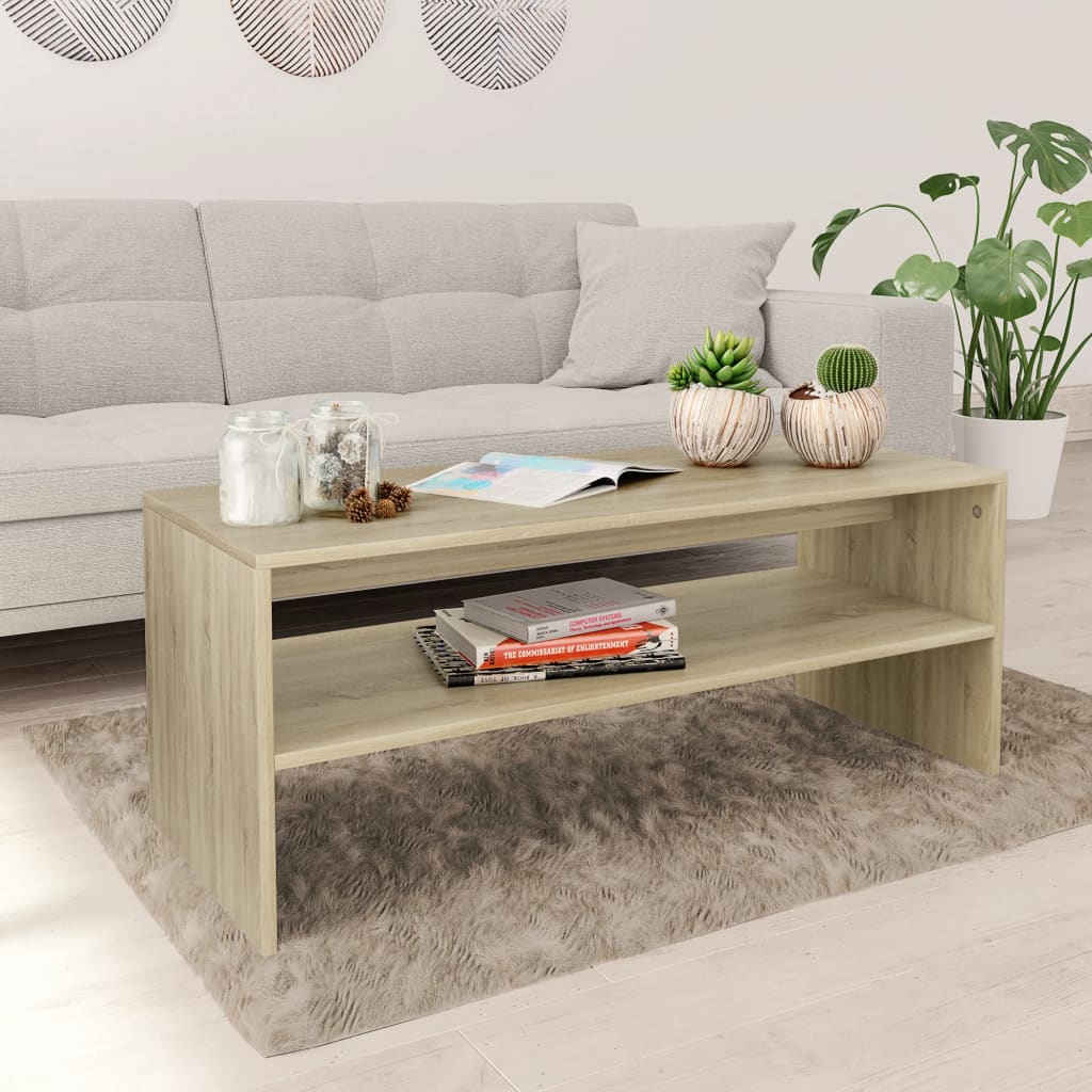 Coffee Table White 39.4"x15.7"x15.7" Chipboard