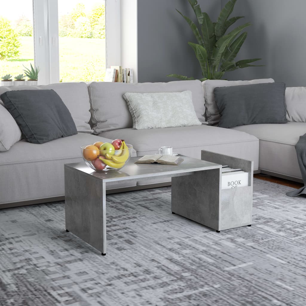 Coffee Table White 35.4"x17.7"x13.8" Chipboard