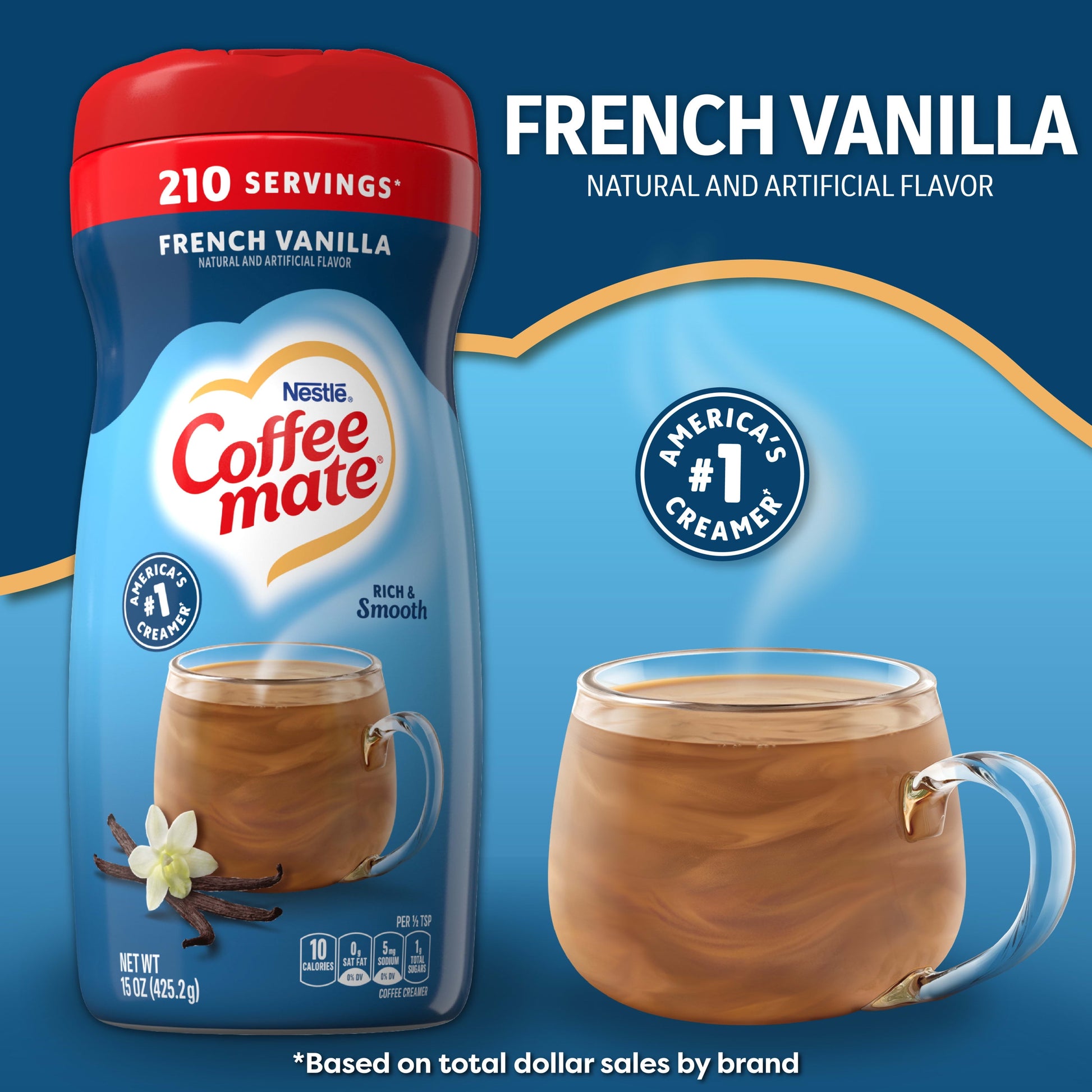 Nestle Coffee Mate French Vanilla Powdered Coffee Creamer, 15 Oz