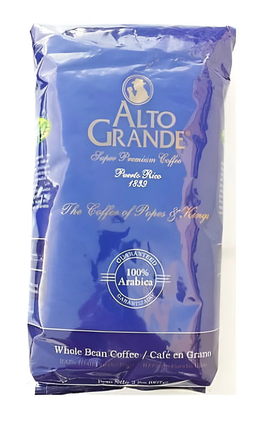 Premium Whole Bean Coffee, 100 Percent Puerto Rico Arabica, Medium Dark Roast, 2 Lbs Bag
