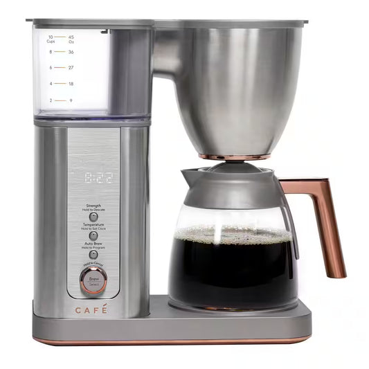10 Cup Stainless Steel Specialty Drip Coffee Maker with Glass Carafe and Warming Plate, Wi-Fi Connected