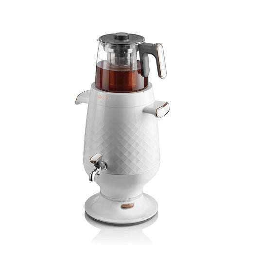 Arzum AR3083W Electric Samovar Tea Maker, White