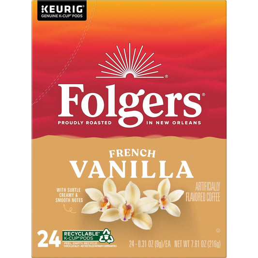 French Vanilla Artificially Flavored Coffee, Mild Roast, Keurig K-Cup Pods, 24 Count Box