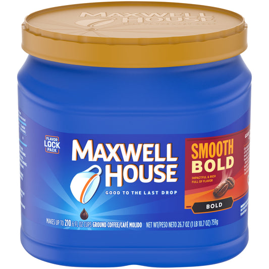 Smooth Bold Ground Coffee, 26.7 Oz. Canister