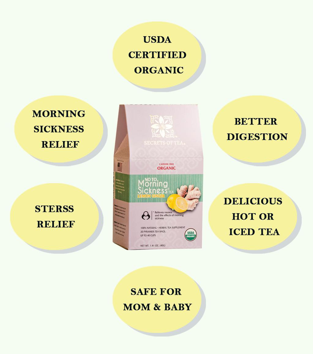 Morning Sickness Tea - Lemon Ginger: 40 Cups