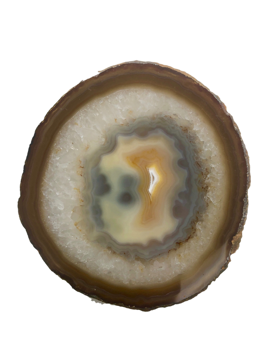 Agate Thin Serving Plate with Natural Trim