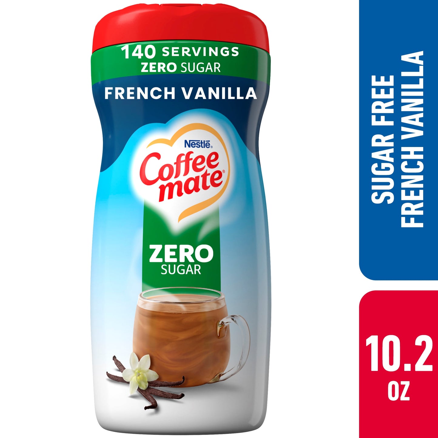 Nestle Coffee Mate French Vanilla, Sugar-Free, Powdered Coffee Creamer, 10.2 Oz