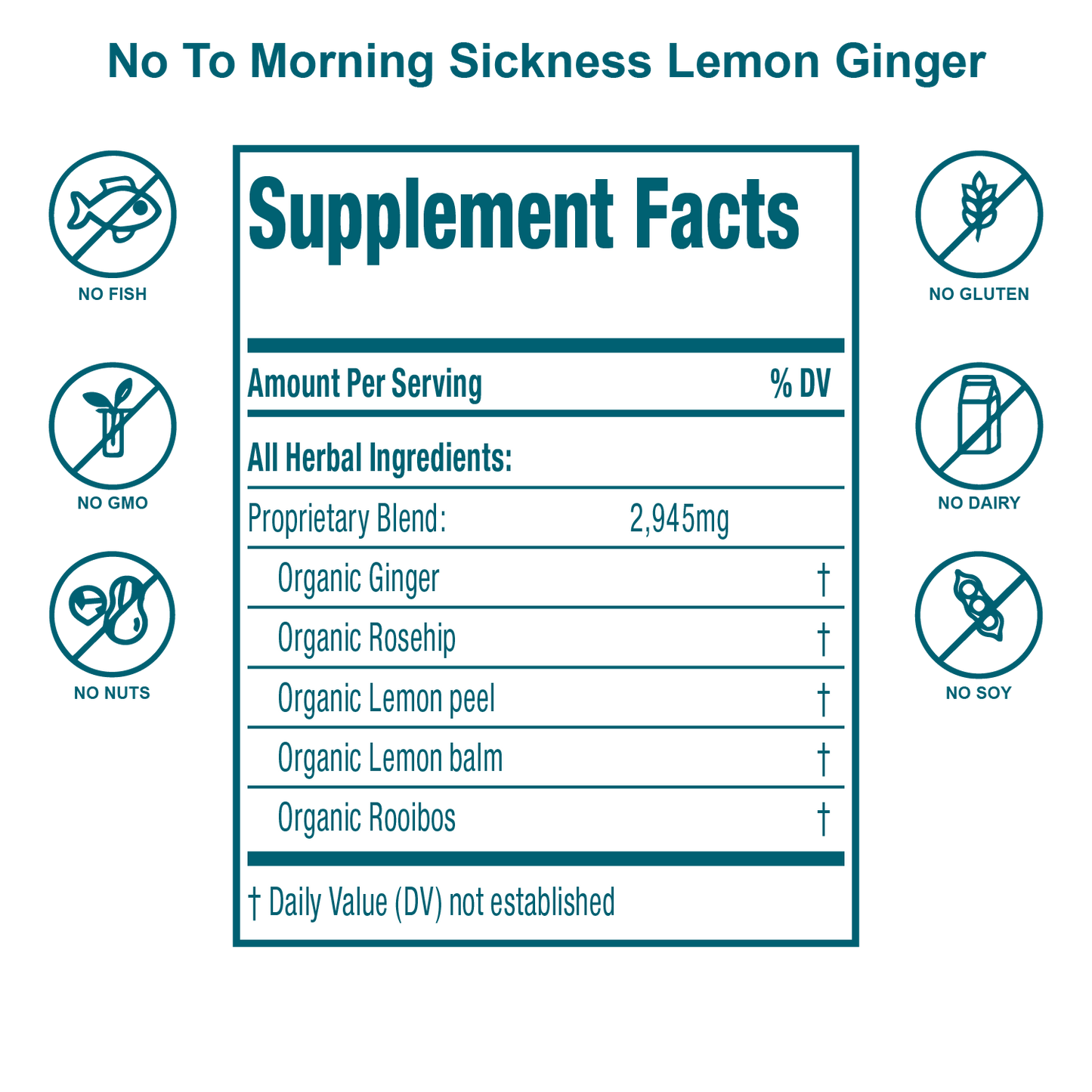 Morning Sickness Tea - Lemon Ginger: 40 Cups