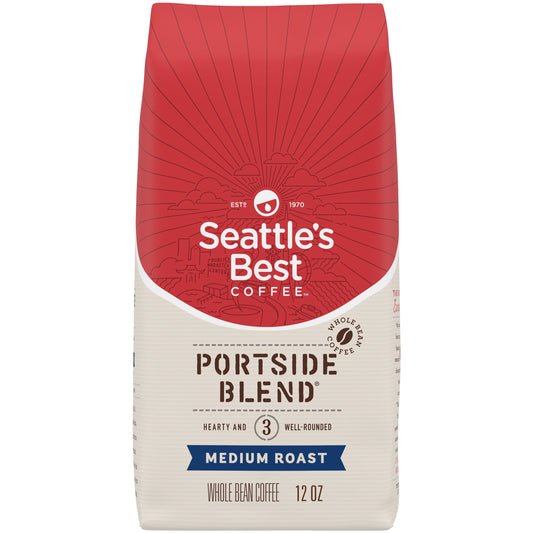 Arabica Beans Portside Blend, Medium Roast, Whole Bean Coffee, 12 Oz