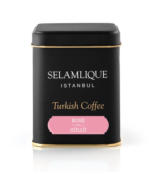 Selamlique Rose Flavoured Ground Turkish Coffee – 125g Box