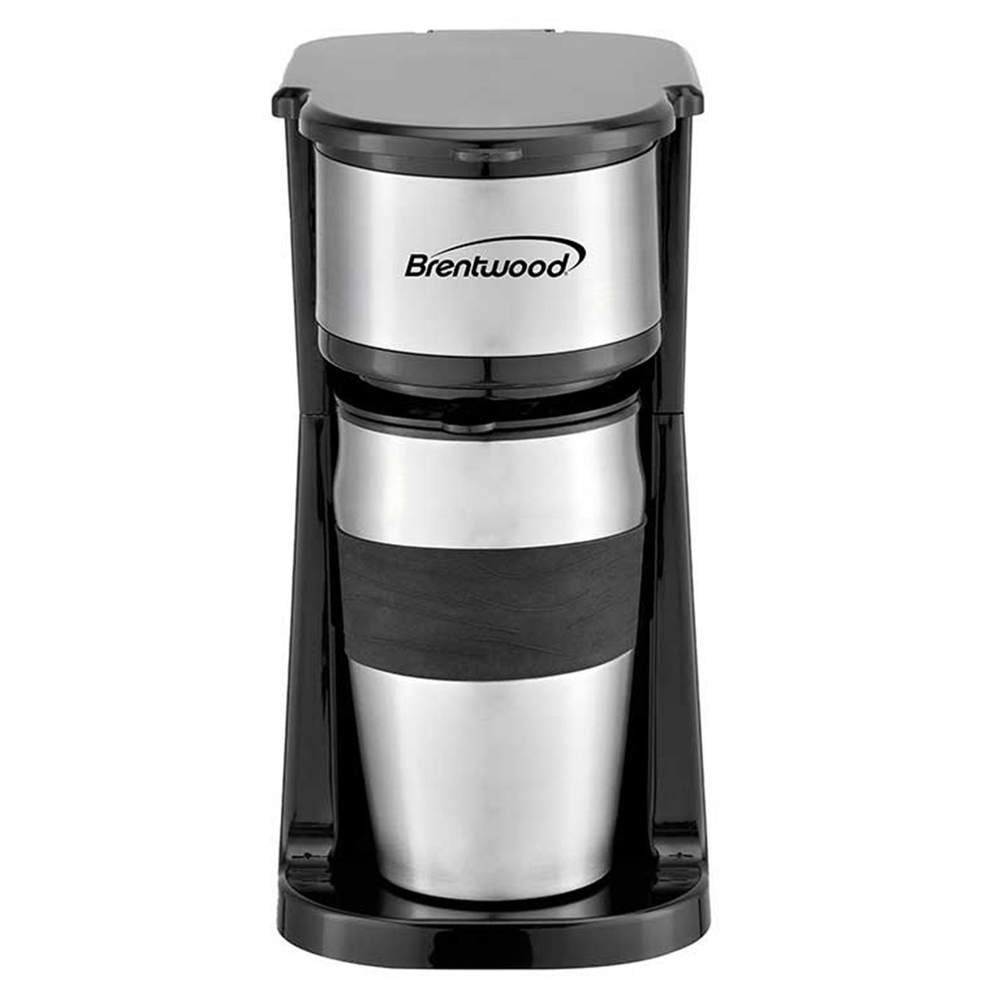Brentwood Portable Single Serve Coffee Maker with 14oz Travel Mug