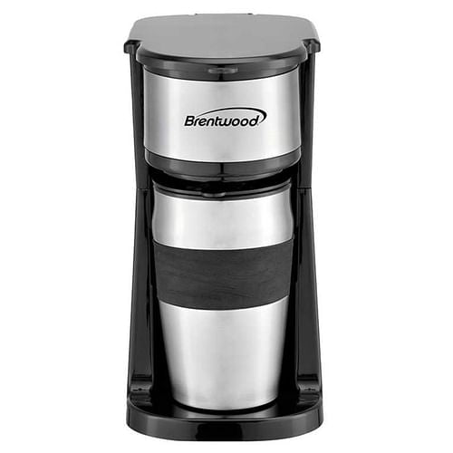 Brentwood Portable Single Serve Coffee Maker with 14oz Travel Mug