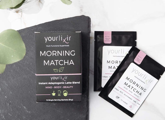 Collagen + Probiotic Matcha Sachets (12 per box)