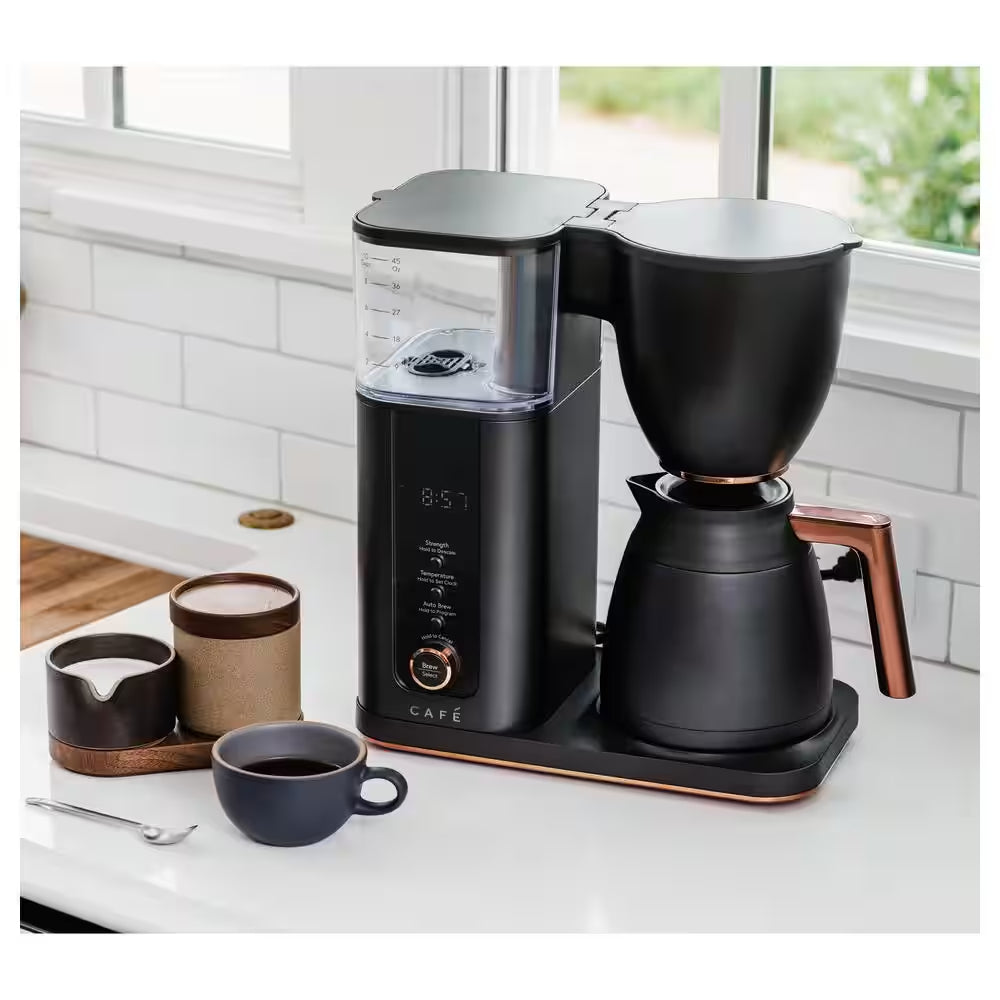10 Cup Matte Black Specialty Drip Coffee Maker with Insulated Thermal Carafe, and Wifi Connected