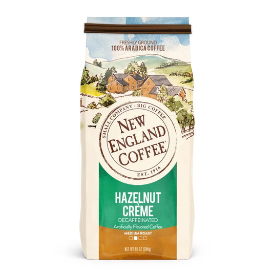 New EnglandãÂ® Coffee Freshly Ground Decaffeinated Hazelnut Creme Coffee 10 Oz. Bag
