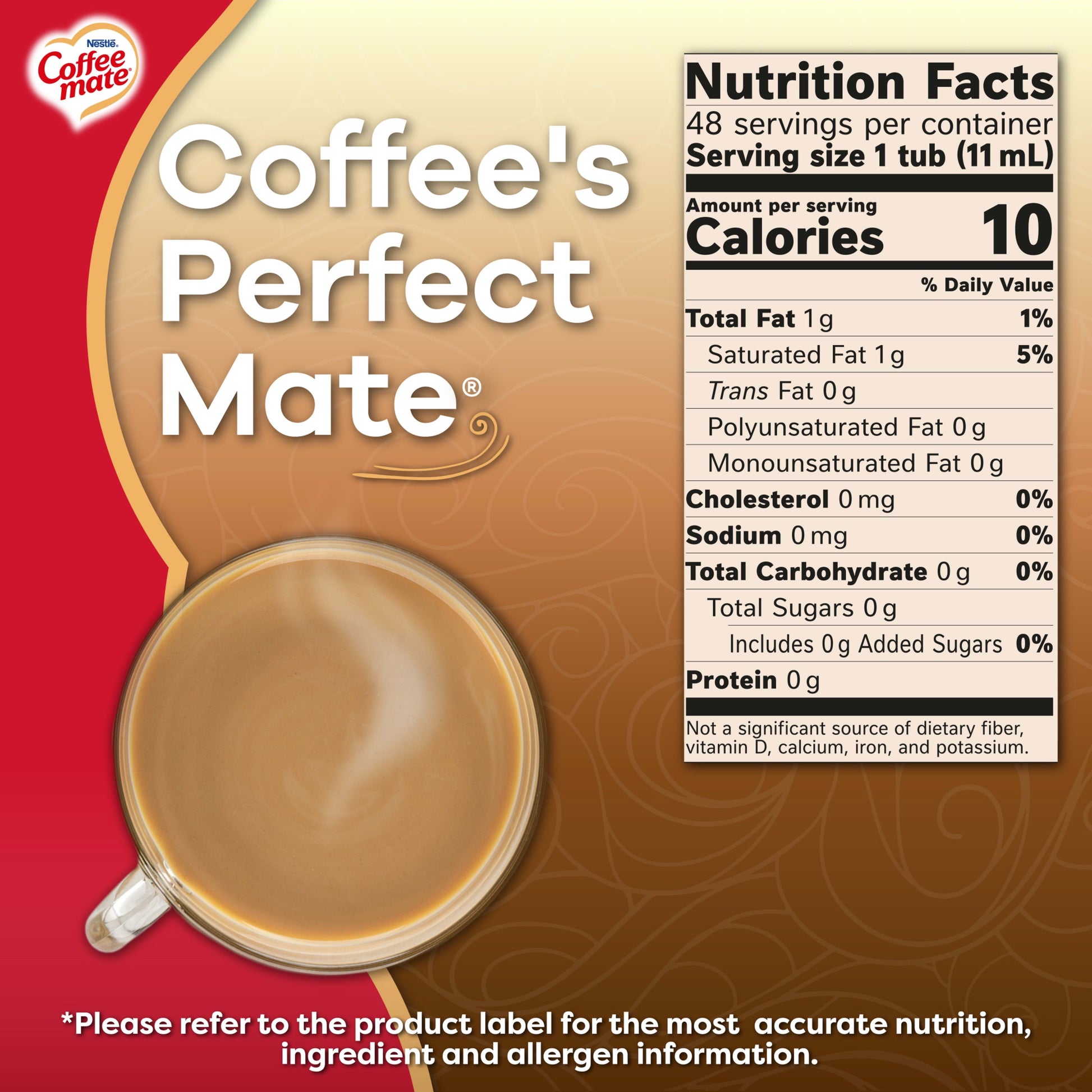 Nestle Coffee Mate, the Original Liquid Coffee Creamer Singles, 9 Fl Oz, 48 Count