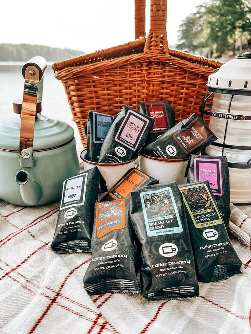 Toasted Almond Flavored Coffee, 1-1.75Oz Try Me Size Coffee Sampler, Light-Medium Roast