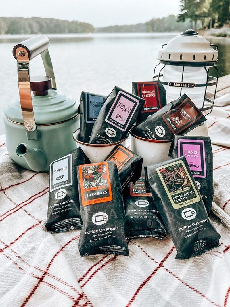 Toasted Almond Flavored Coffee, 1-1.75Oz Try Me Size Coffee Sampler, Light-Medium Roast