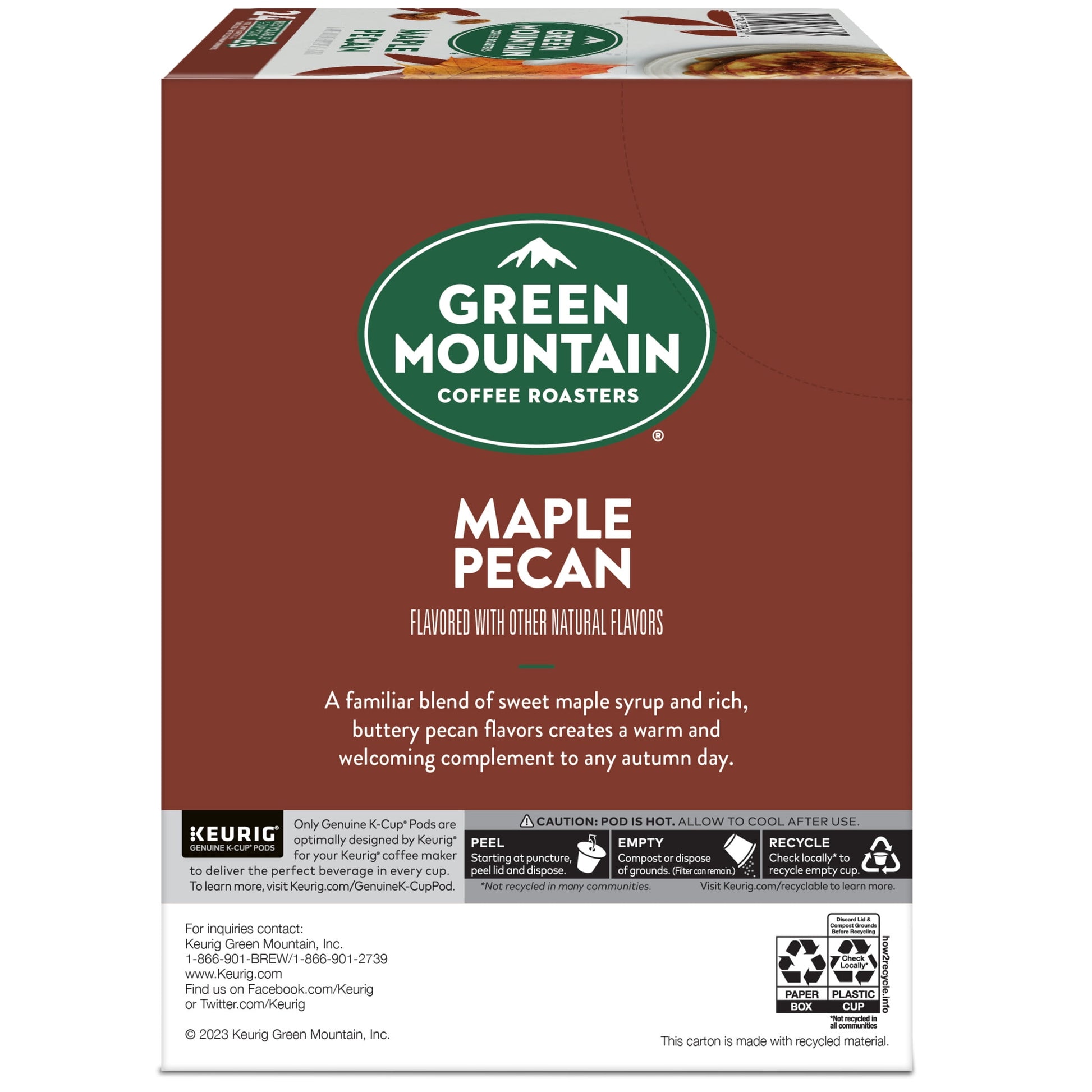 , Maple Pecan Light Roast K-Cup Coffee Pods, 24 Count