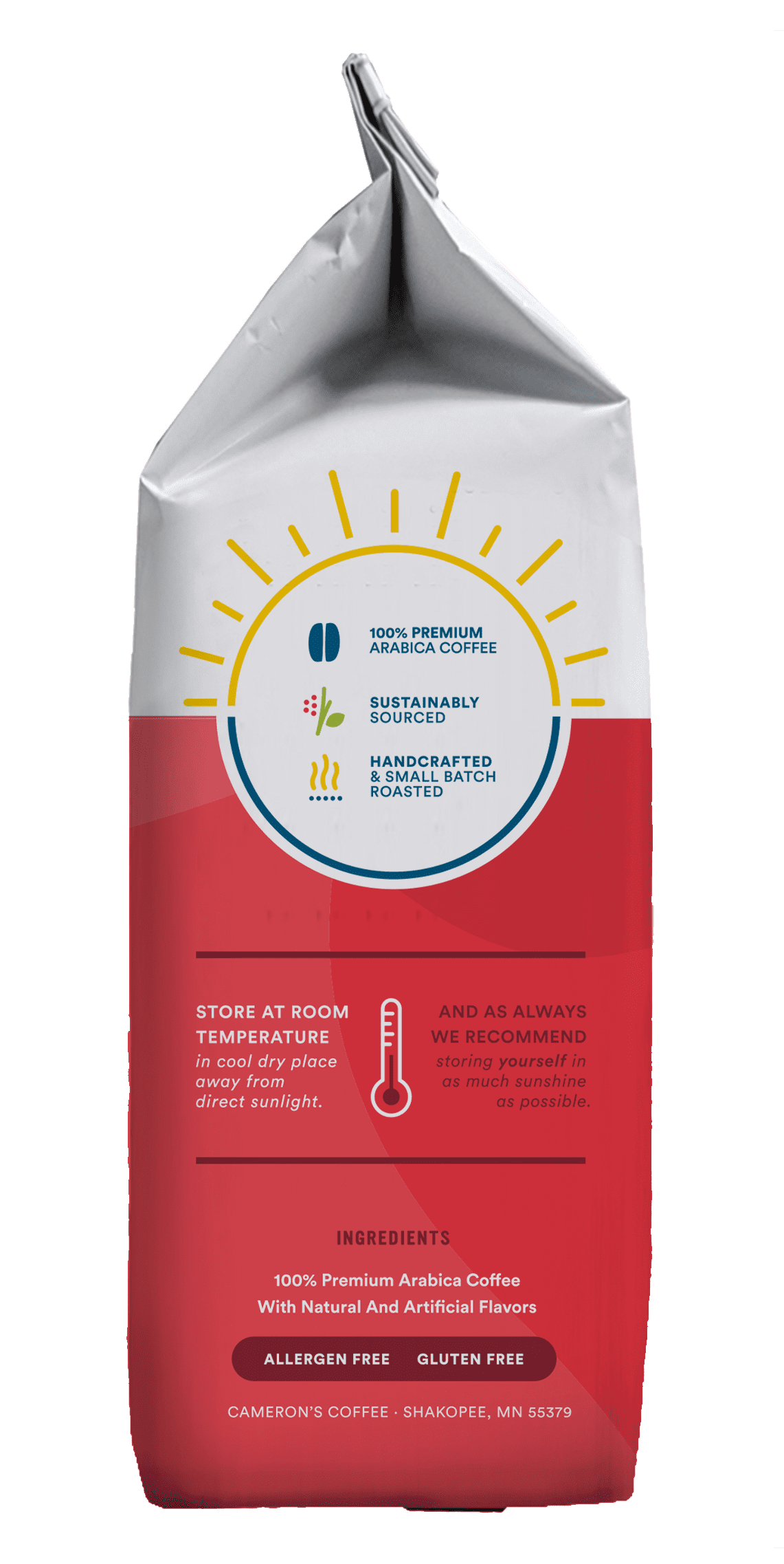 (2 Pack)  Flavored Vanilla Hazelnut Ground Coffee, Light Roast, 12 Oz, Naturally Caffeinated
