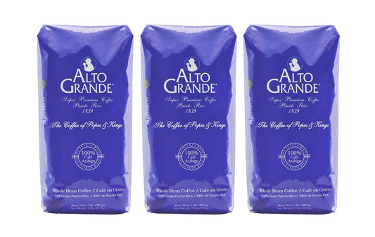 Alto Grande Super Premium Coffee Whole Beans, 2 Pound Bag (Pack of 3)