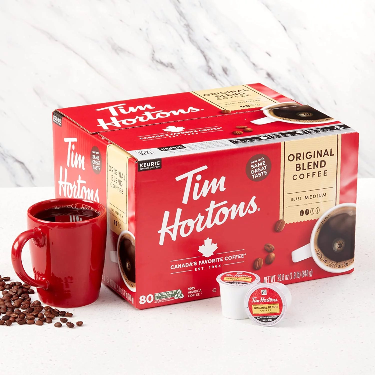 Original Blend K-Cup Coffee Pods, Medium Roast, Recyclable, 12Ct