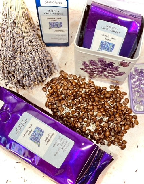 Lavender Fields Coffee Whole Bean or Ground Flowers grown in CT
