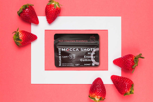 Sugar Free Mocca Shots Gummies with Caffeine 12-Pack Strawberry