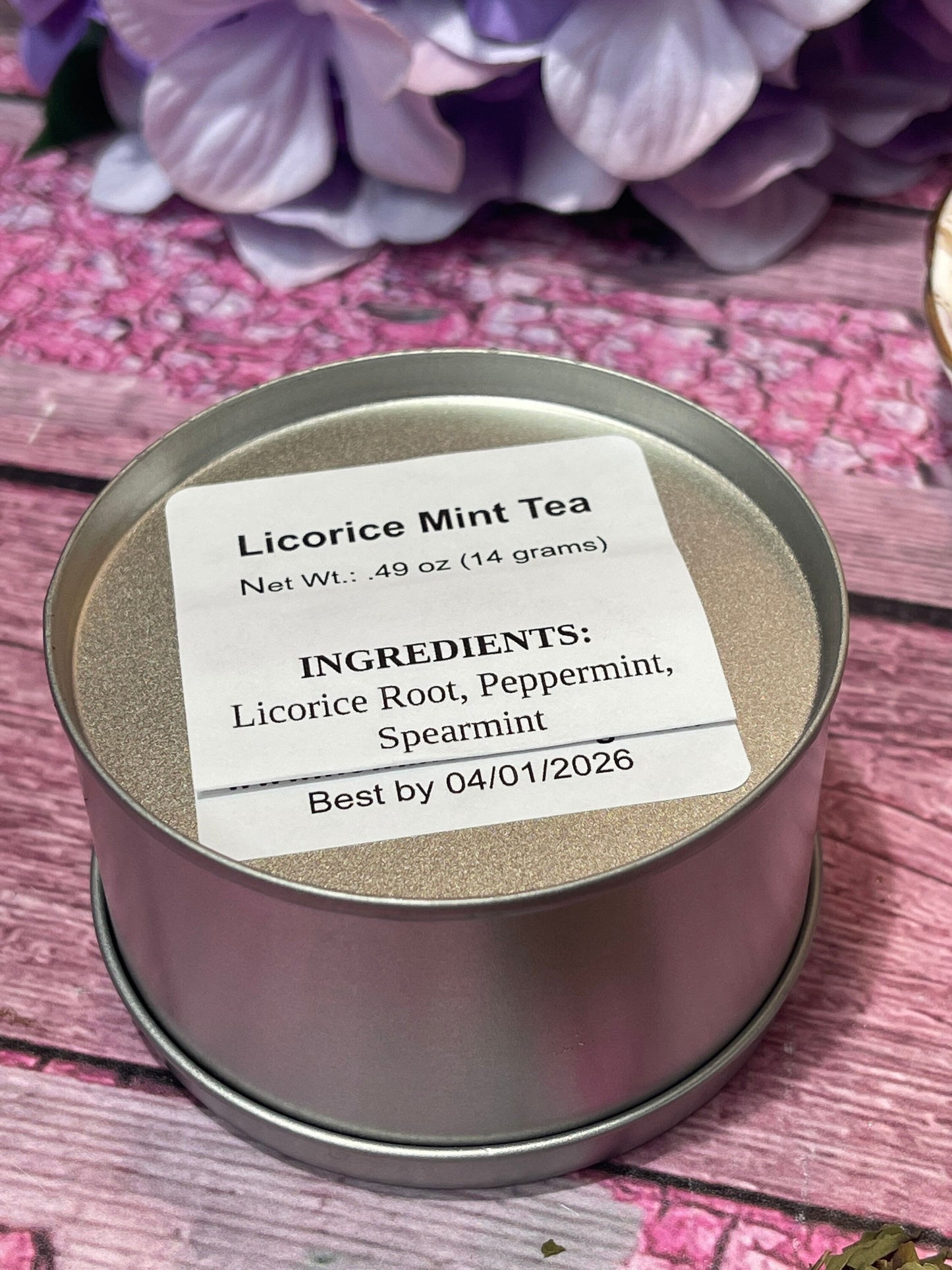 Licorice Mint Tea Loose Leaf No Caffeine in Tin
