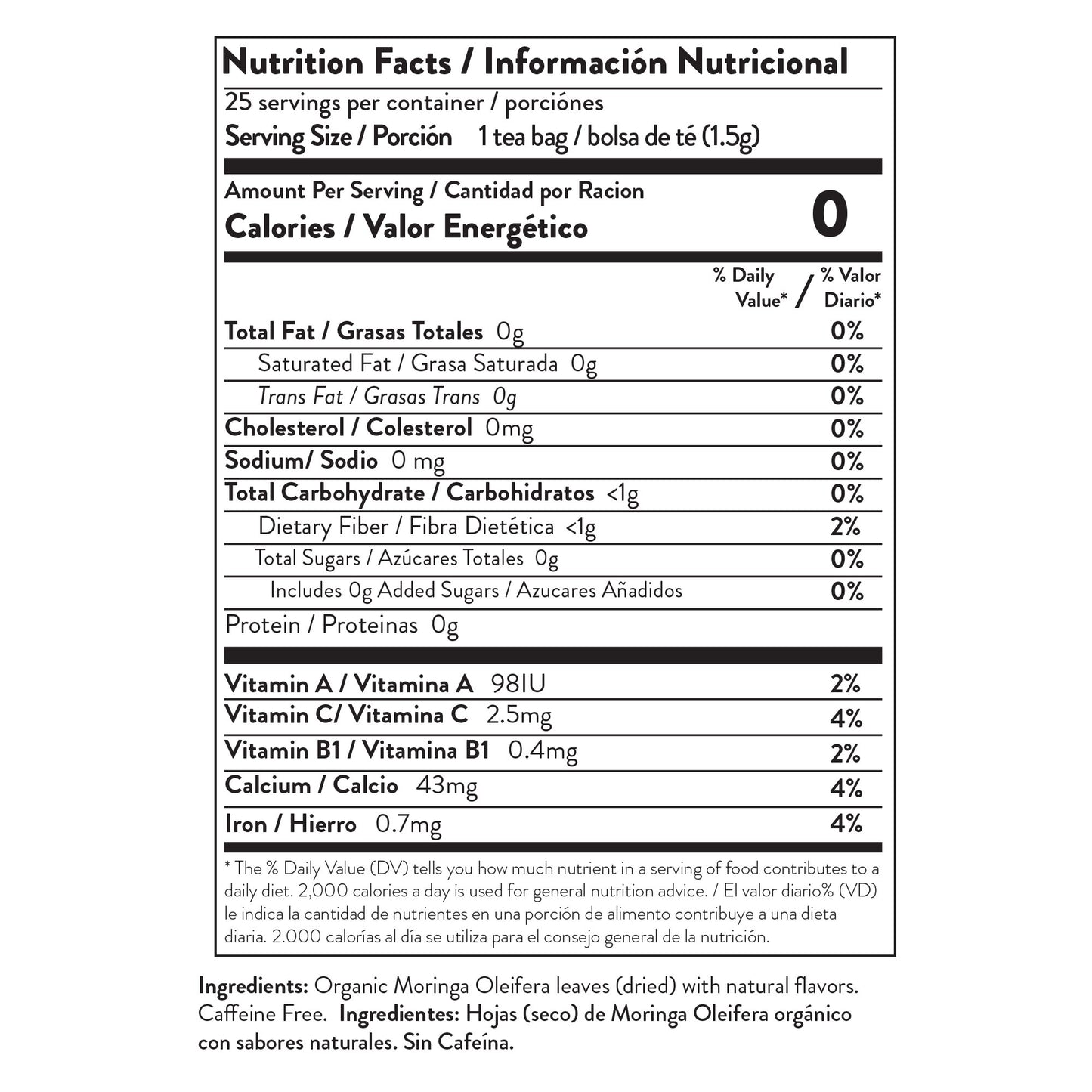 Miracle Tree's Organic Moringa Tea, Blueberry