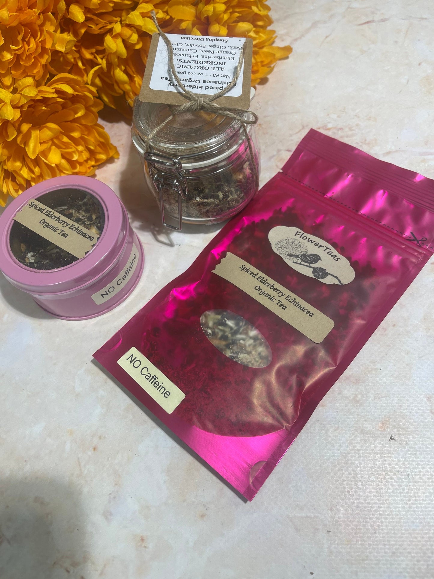 Spiced Elderberry Echinacea Tea