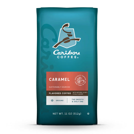 Coffee Caramel Hideaway Flavored Ground Coffee, Premium Medium Roast, 100% Arabica, 11 Oz