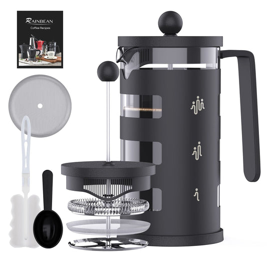 RAINBEAN French Press Coffee Maker Easy Cleaning Cafeteria, Heat
