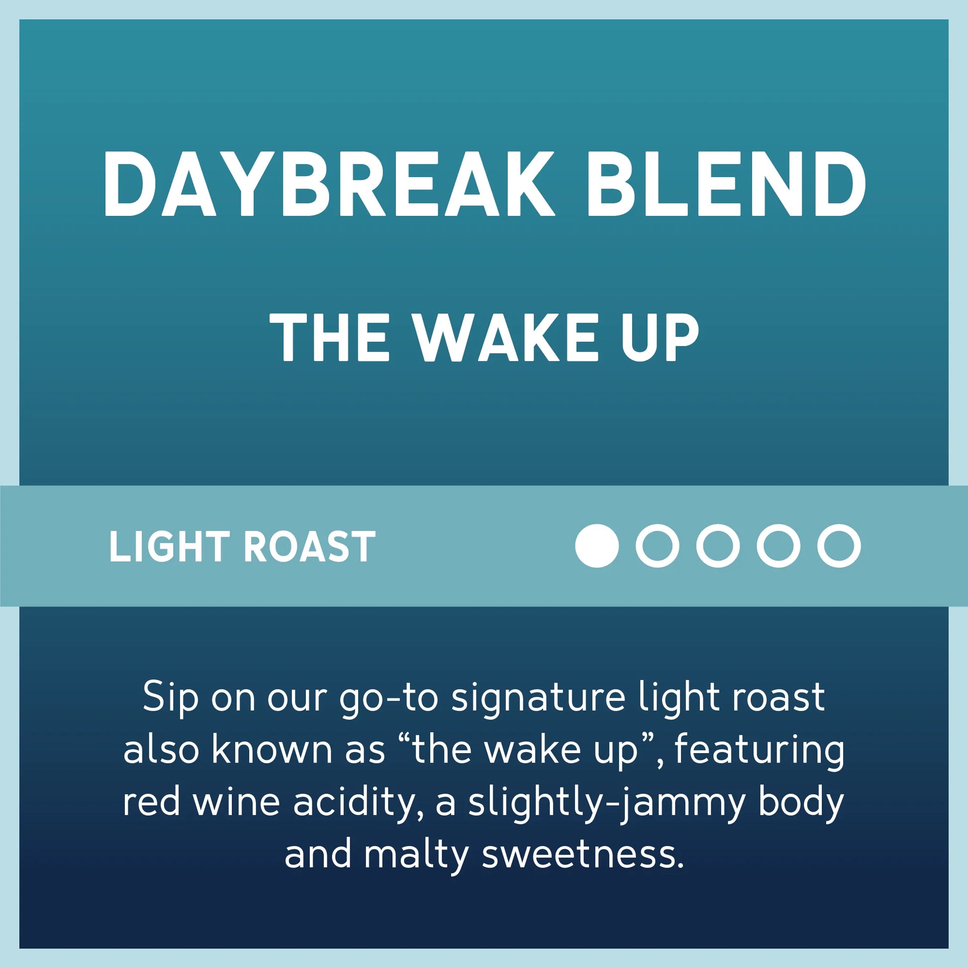 Coffee Daybreak Blend Ground Coffee, Premium Light Roast, 100% Arabica, 20 Oz