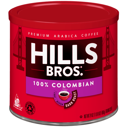 . Coffee 100% Colombian Ground Coffee, Dark Roast, 24 Oz