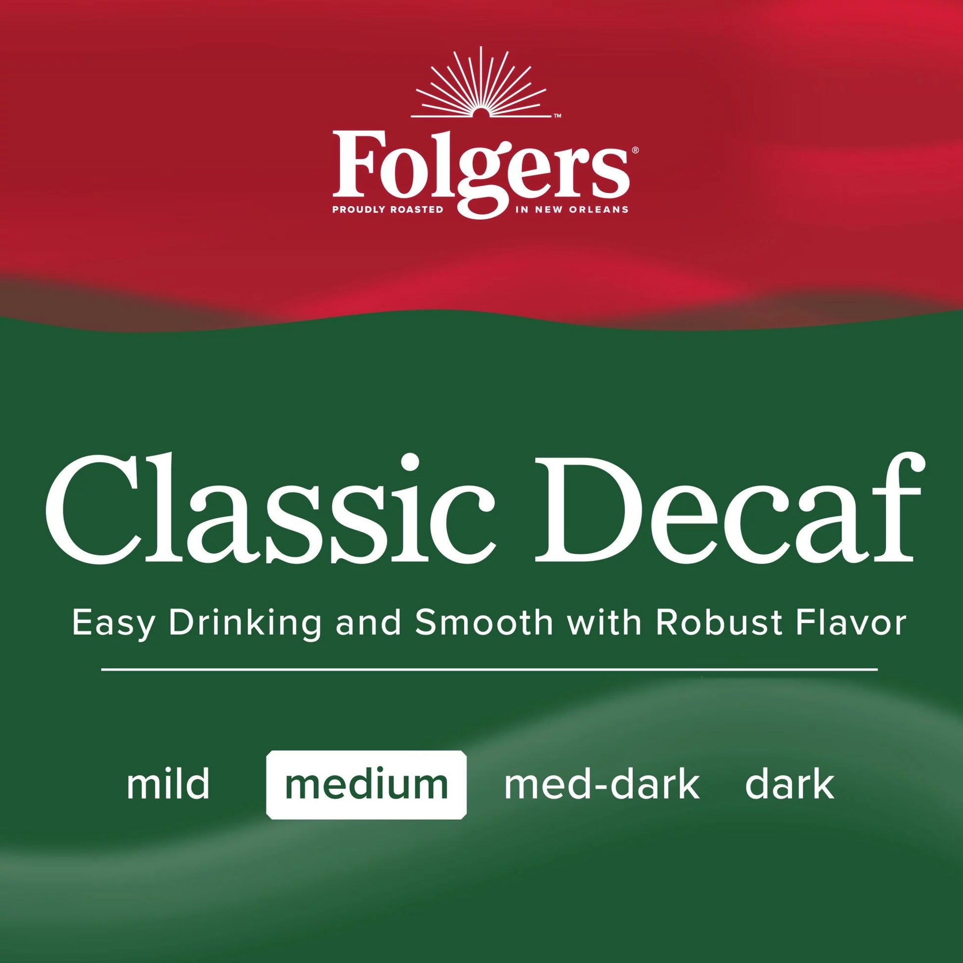 Decaf Coffee, Ground Coffee, Classic Medium Roast, 9.6 Ounce Canister